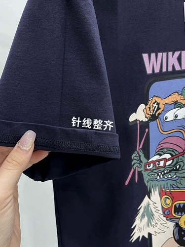 Tide, ретро хлопковая футболка с коротким рукавом, в американском стиле