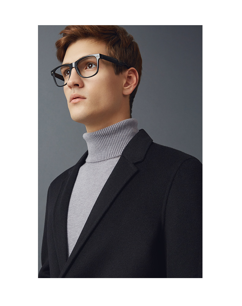 Áo khoác len nam hai mặt mùa đông của Ruipe trong phần dài áo len cashmere kinh doanh áo len áo khoác vest nam