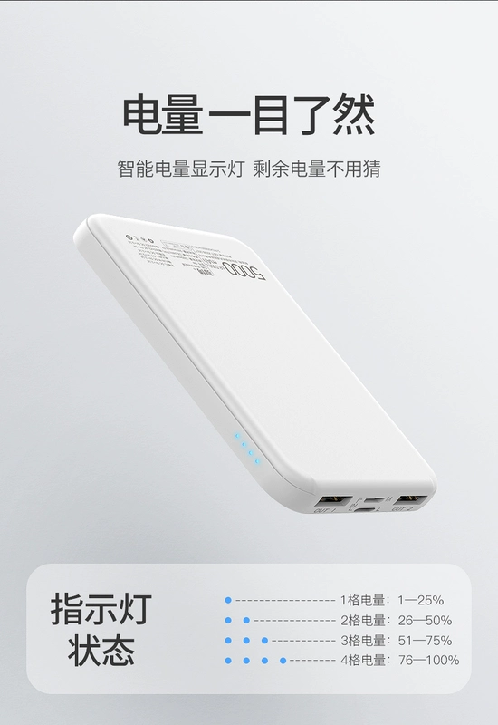 Yu Bo mini sạc điện thoại di động siêu mỏng di động phổ thông Apple Huawei Xiaomi OPPO điện thoại di động nhỏ gọn - Ngân hàng điện thoại di động