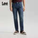 【张凌赫代言】Lee26春夏新轻薄723修身直筒牛仔裤中深蓝男潮流