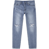 Lee mall same style 24 spring and summer new product 705 standard mid-waist tapered medium light blue mens jeans trend A05227