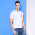Cửa hàng quần áo nam Lee với đoạn 2017 mới chữ V chữ in ngắn tay T-shirt L249362LQ áo thun polo nam Áo phông ngắn