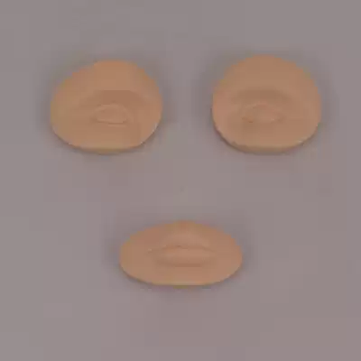 Embroidery eyebrow eye lip three-piece set eyebrows floating lip tattoo eyebrow type dummy head set tattoo embroidery practice replacement eyebrow lip