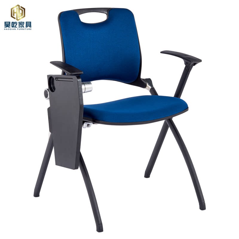 Multifunction conference chair writing record writing and folding chair pulley black white training chair and chair integrated reporter chair