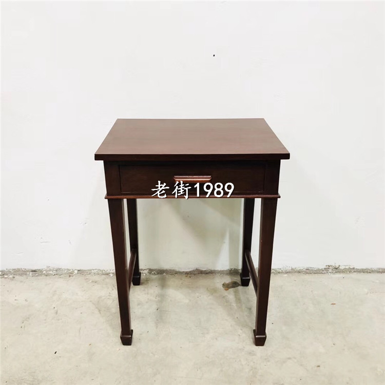 vintage old Shanghai teak small drawer table small desk desk antique old teak old furniture