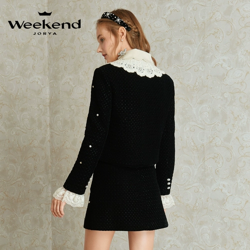 Тот же стиль, что и звезды | Zhuoya Weekend New Style Star Star Velvet Athestone Кружечка короткая куртка