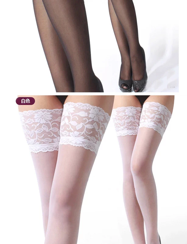 Mùa hè cảm giác nữ vớ cao vớ chống trượt silicone trơn ren vớ chống móc mỏng đùi đùi