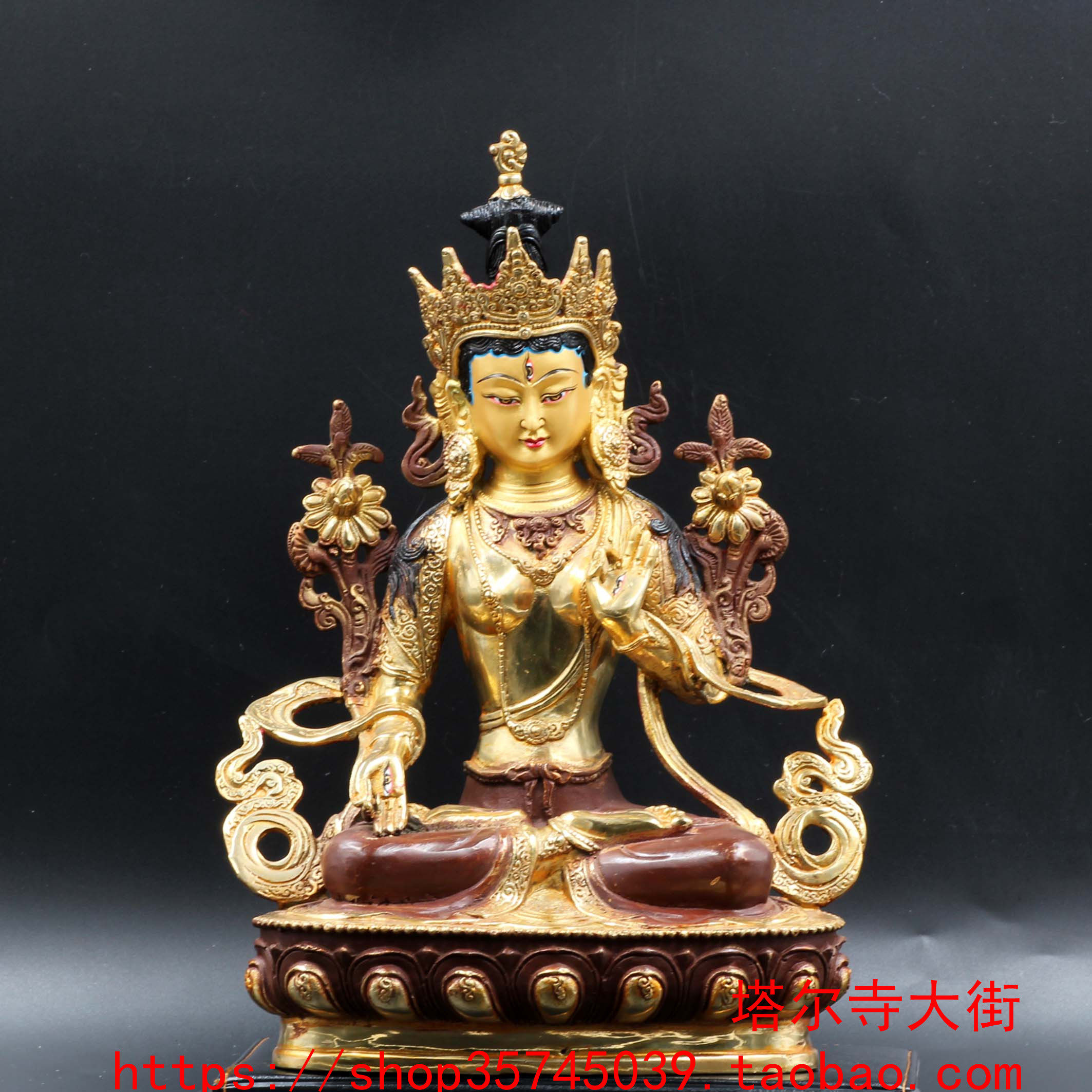 Semi-lau golden whiteness mother produced from Tartal Temple Size One ruler (30 cm) Law Solemn already loaded with auspicious