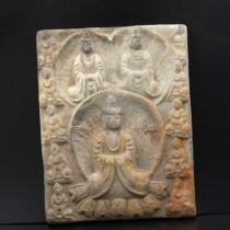 Buddha statue pagoda pottery Buddha Tang Dynasty Song Dynasty painted Buddhist figures around the pagoda with bricks 3