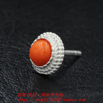 Tibetan sterling silver earrings earrings drop earrings tassel pendant headdress inlaid with simulation gems two-color Tibetan style