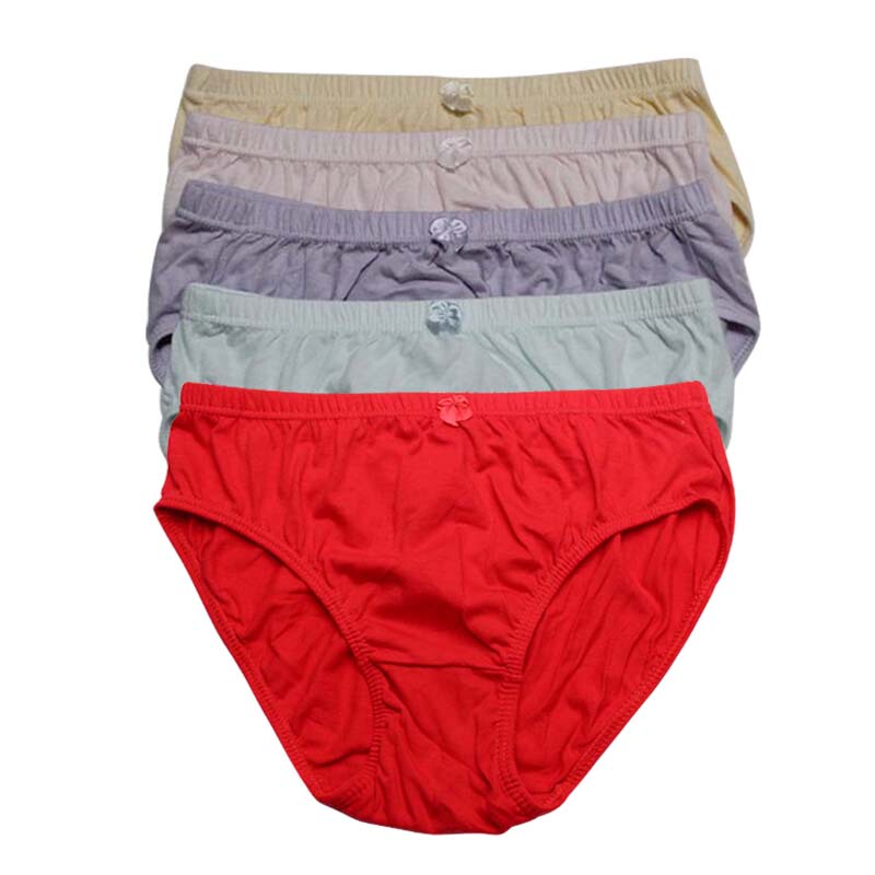 10 Pieces  Women's Pure Cotton Underwear Girls 100% Cotton Mother's Shorts Travel Triangle Old-Fashioned Pants