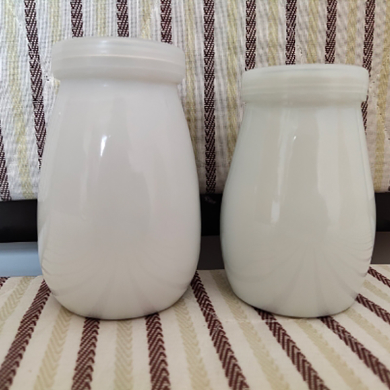 200ML240ML white porcelain yogurt bottle Old Beijing white porcelain bottle pudding cup cup custom golo