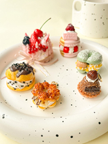 cornnn corn original handmade strawberry cake mont blanc puff donut dessert zipper buckle