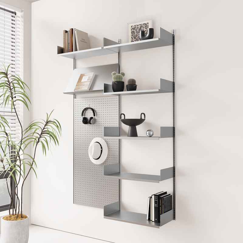 Metal Pegboard Storage Rack Wall-Mounted Free Combination Display Rack Creative Wall-Mounted Display Shelf Wall Decoration
