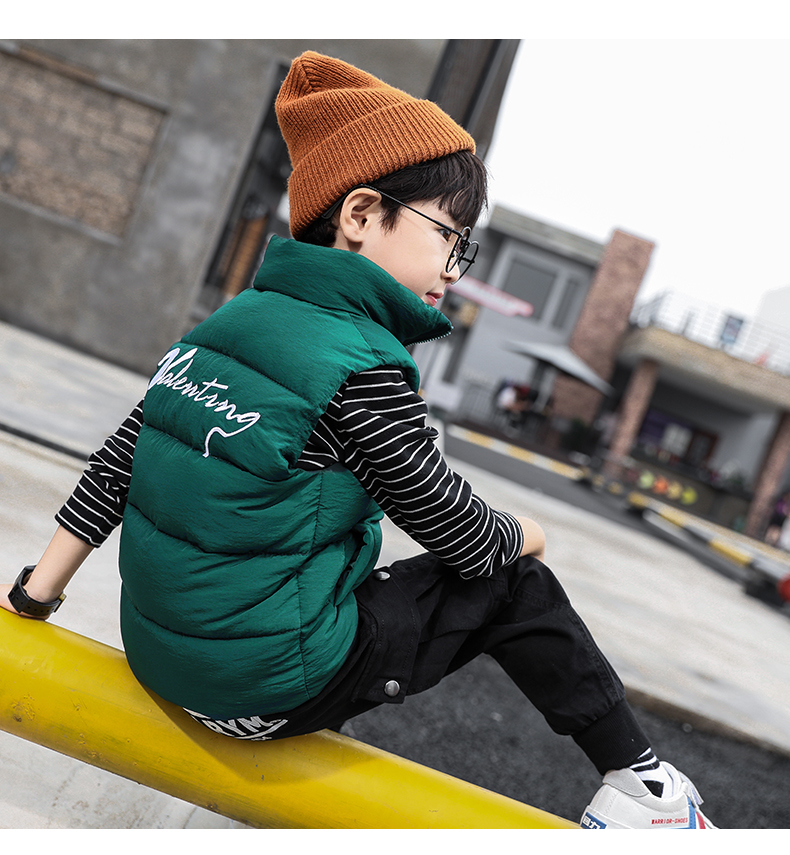 Áo vest bé trai 2018 mới thu đông trẻ em mùa đông trong bộ vest trẻ em vest vest trẻ em dày áo quần áo trẻ em hàn quốc
