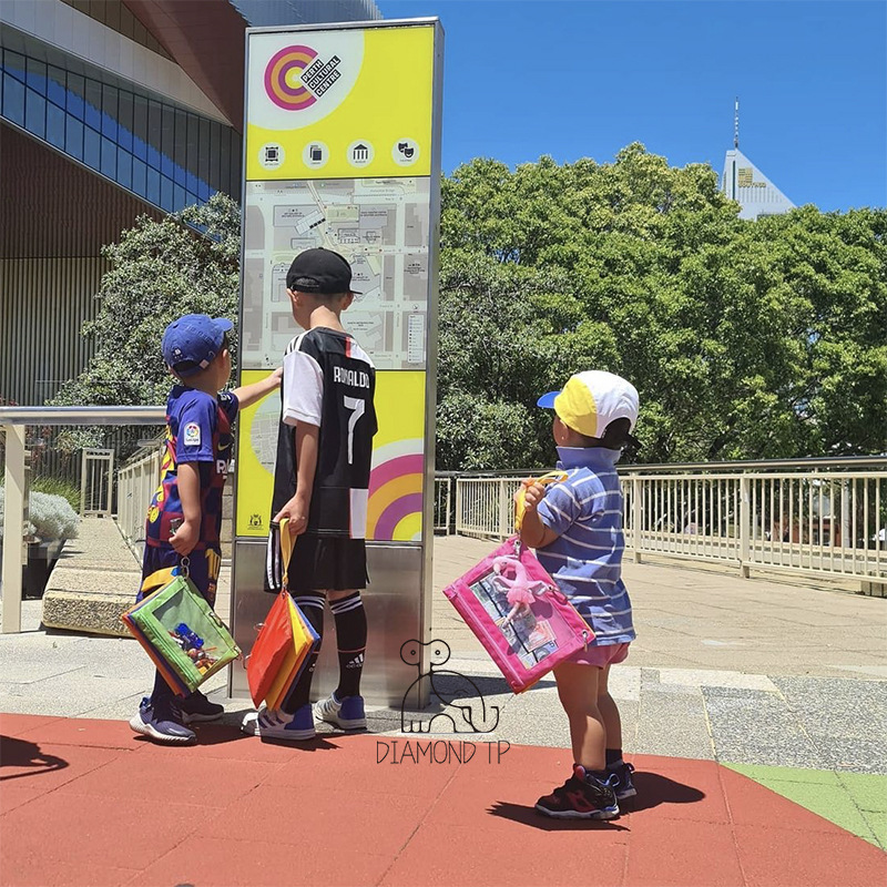 Seven-color bag foreign trade Korean export INS wind rainbow storage stationery bag children's washing storage bag document storage