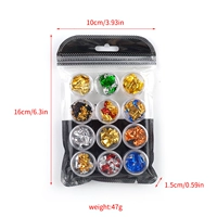 Прозрачная двухцветная золотая фольга 12 цветов