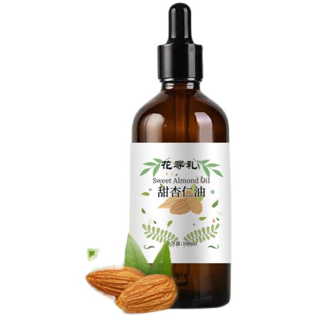 Xinjiang Huaxunli pure sweet almond oil base oil care skin moisturizing and softening facial massage oil 100ml ຂວດໃຫຍ່