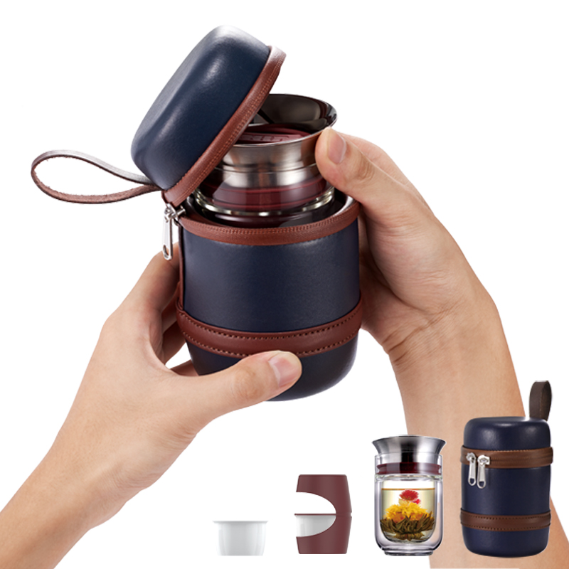 Tea Party Self-Appreciation Portable Travel Utive Tea Furniture Set Group Express Guest Cup One Pot Two Cups Tea Tea Tea Set Gift