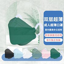 Ultra thin disposable mask 12 Single layer extremely thin breathable easy to breathe Summer thin section woman 3d Solid white black