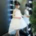 Công chúa váy cô gái fluffy sợi trẻ em ăn mặc nhỏ chủ trang phục piano hoa cô gái trắng trailing váy cưới mùa hè bexinhshop shop Váy trẻ em