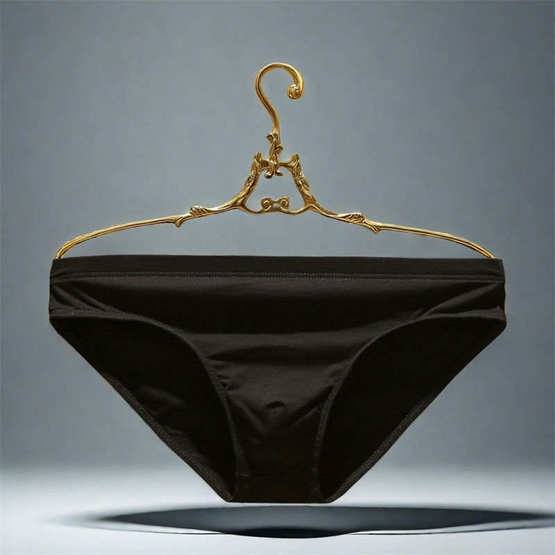 Pure Cotton Triangle Men's Underwear, Low-Rise, Sexy, Tight-Fitting, All-Cotton, Breathable, Sweat-Absorbent, Plus Size, Black Briefs, Trendy