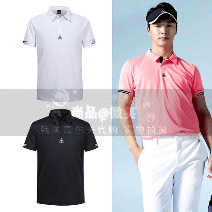 Mùa hè 2019 mới của Hàn Quốc mua quần áo chơi gôn LECOQSPORTI * áo thun ngắn tay nam GOLF - Golf