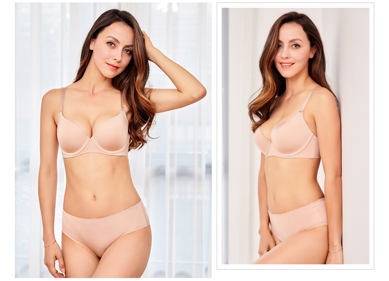 Triumph Triumph Light Summer Một Nude Neck Series Bras của phụ nữ liền mạch mỏng Cup Bra 16-7571