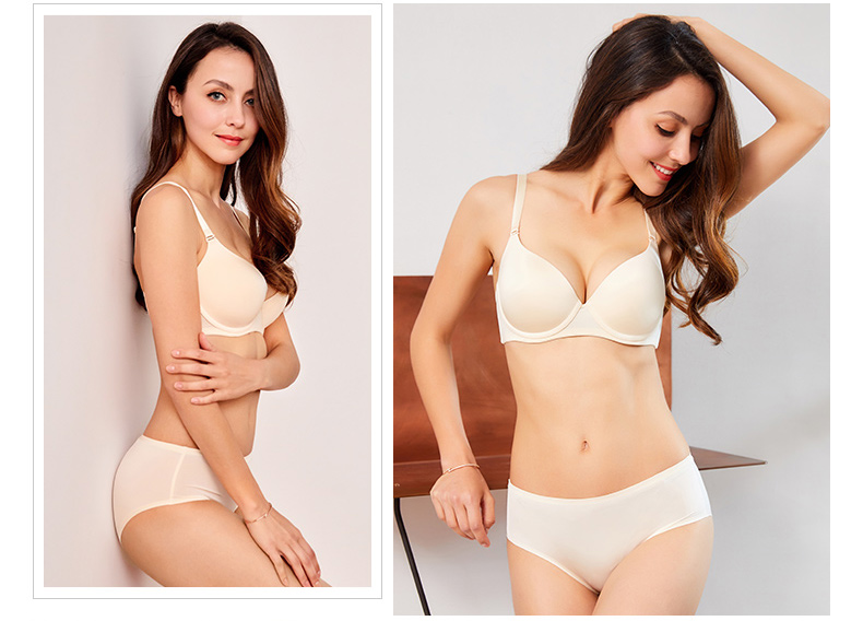 Triumph Triumph Light Summer Một Nude Neck Series Bras của phụ nữ liền mạch mỏng Cup Bra 16-7571