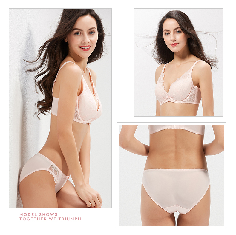 Triumph Triumph 18 Mùa xuân nước Blossom Series sâu V tập trung Bra Set 16-8169