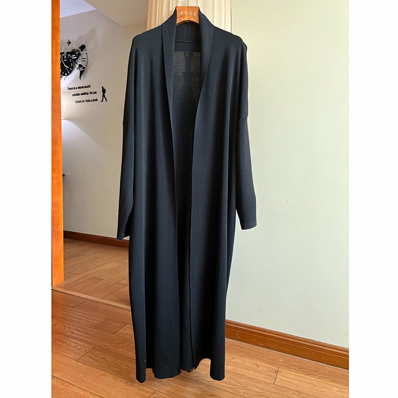 Ice Silk Knit Lazy Style Summer Long Cardigan 2026 Spring/Summer New Elegant Goddess Versatile Knit Jacket