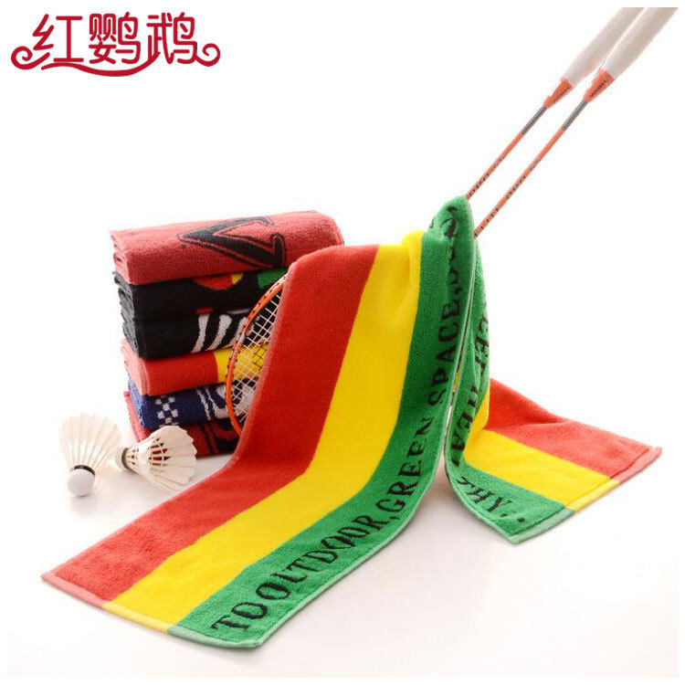 32 strands of pure cotton towel yoga dance towel Fitness sports towel advertising gift custom embroidery logo