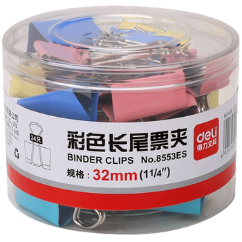 Deli Colored Long-Tail Clips, Metal Stationery Clips, Large Document Clips, Book Clips, Mixed Pack Test Paper Clips, Colorful Student Classification Clips, Small Office Supplies Clips