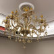 Luxurious European Style Champagne Amber Candle Crystal Chandelier Bedroom Living Room Restaurant Hotel Crystal Lamp
