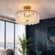 Modern Simple and Luxurious Crystal Ceiling Lamp Led Round Bedroom Dining Room Living Room Study European Style Lighting Fixtures