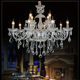 New European-Style Living Room Crystal Chandelier, Modern and Simple, Suitable for Dining Room, Bedroom, and Dining Hall, Candle Crystal Lamp, Light Luxury and Elegant