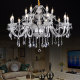 Simple Modern European-Style K9 Crystal Chandelier for Bedroom, Dining Room, Living Room, Banquet, Hotel, Wedding, Wholesale Candle Lighting Fixtures