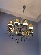 Black Crystal Lamp, Simple European-Style Crystal Chandelier, Living Room Dining Room Lamp, Bedroom Lamp, Led Lighting Fixtures with Lampshade