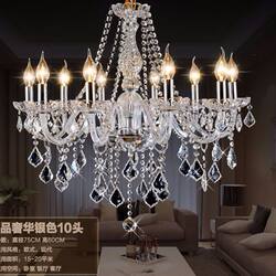 New Led Candle Crystal Chandelier Gold Transparent Crystal Lamp Simple European Style Accessible Luxury Elegant High-End
