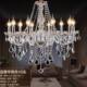 New Led Candle Crystal Chandelier Gold Transparent Crystal Lamp Simple European Style Accessible Luxury Elegant High-End