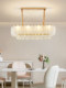 Light Luxury Minimalist Modern European-Style Led Crystal Chandelier Round Bedroom Living Room Lighting New Model Dining Room Lighting Fixtures