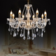 Simple Modern European-Style K9 Crystal Chandelier for Bedroom, Dining Room, Living Room, Banquet, Hotel, Wedding, Wholesale Candle Lighting Fixtures