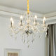 European-Style Crystal Chandelier for Living Room, Simple Modern Dining Room, Bedroom, Duplex Staircase, Ktv, Hotel, Candle Crystal Lamp