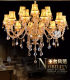 European Amber Champagne Crystal Chandelier Living Room Bedroom Dining Room Lamp Hotel Project Candle Crystal Lamp