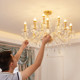 European-Style Living Room, Bedroom, Dining Room Crystal Chandelier, Hotel Project Simple Modern Led Candle Crystal Lamp Gold