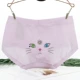 Yibaoer đồ lót của phụ nữ cotton tinh khiết quần đùi giữa eo quần đùi cotton hoạt hình mềm mại thoáng khí quần cotton hữu cơ mùa thu và mùa đông mới - Giống cái