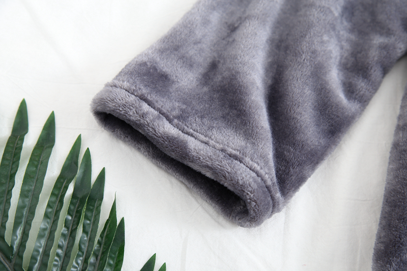 Đồ ngủ nam đơn mảnh flannel ngọn mùa thu và mùa đông kích thước lớn lỏng lẻo của nam cộng với nhung ấm san hô lông cừu dịch vụ nhà shop thời trang nữ