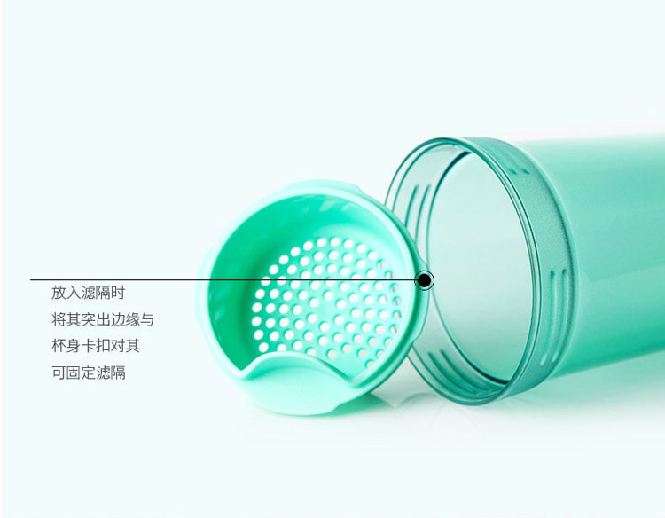 Tupperware Cup Authentic 400ml trà màu pha lê vần tay cốc nam và nữ sinh viên thể thao cốc trà nhựa - Tách bình giữ nhiệt cute