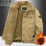 Jeep, мужской утепленный джип, демисезонная куртка, короткая бархатная толстовка с капюшоном, пуховик, свободный крой, увеличенная толщина