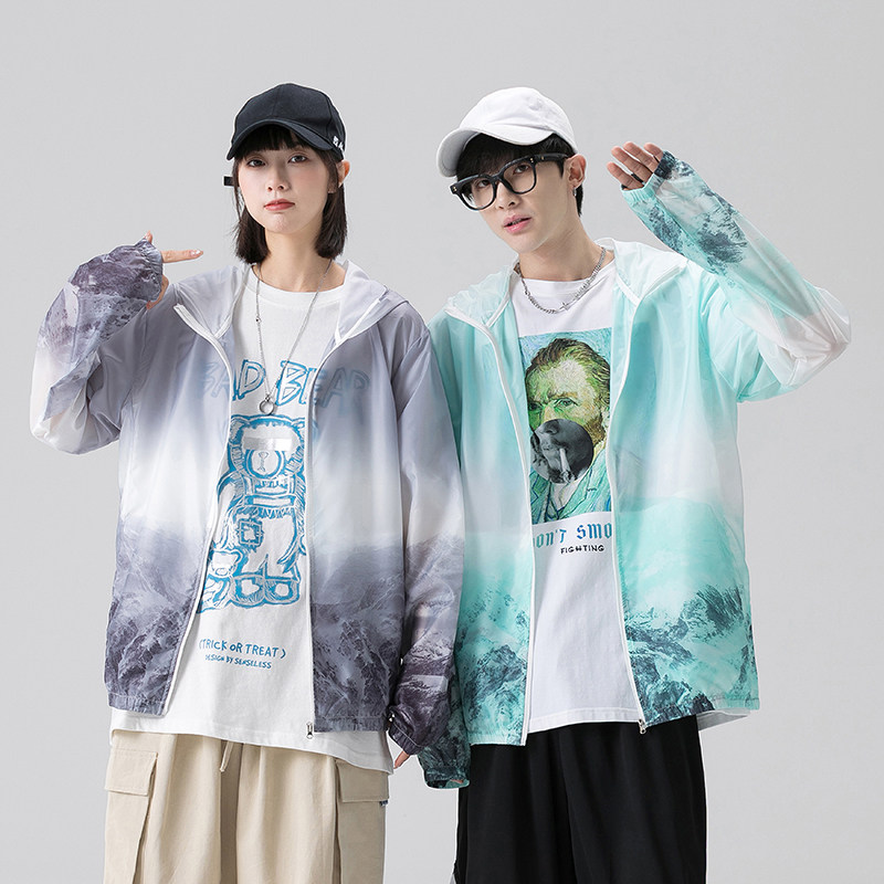 夏季情侣新款防晒衣大码防紫外线夹克外出服